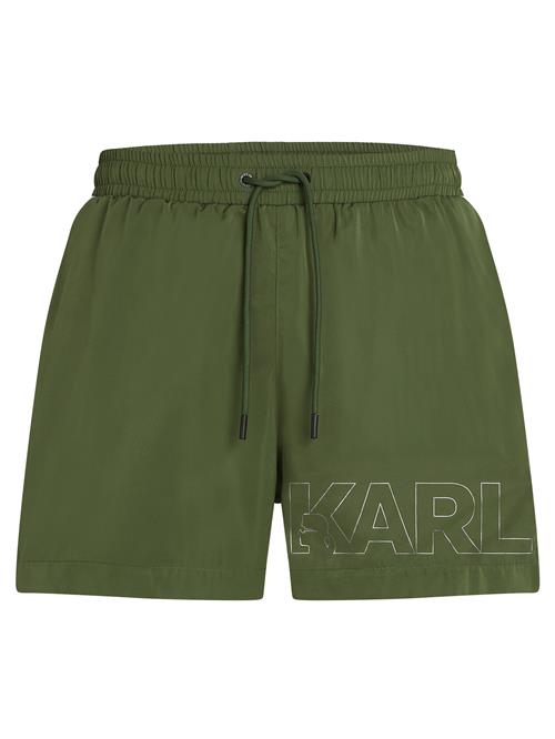 Karl Lagerfeld Badeshorts  oliven / hvid