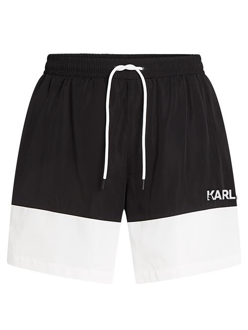 Karl Lagerfeld Badeshorts  sort / hvid