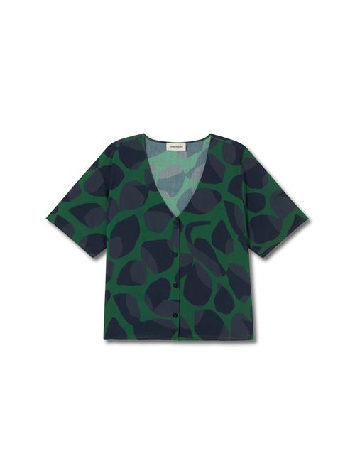 Thinking MU Bluse 'Libelula'  mørkeblå / grøn