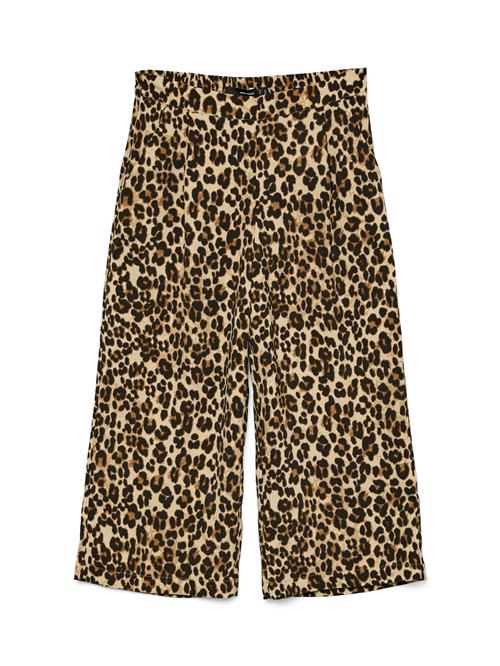 VERO MODA Bukser med lægfolder 'VMCoco'  brun / lysebrun / sort