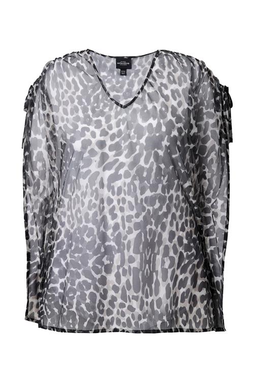 Ulla Popken Bluse  lysebrun / lysegrå / sort