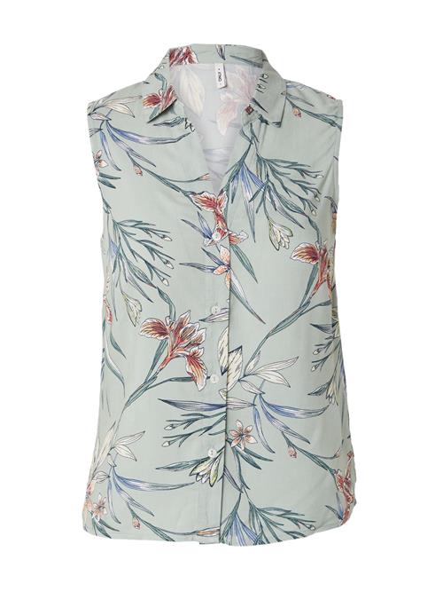 ONLY Bluse 'ONLNOVA'  smaragd / pastelgrøn / abrikos / sort