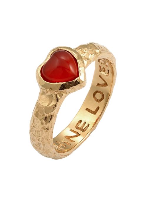 Haze&Glory Ring 'Heart Over Heels'  guld / rød