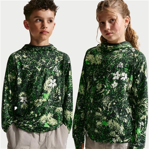 Langærmet Nike ACG UV Protection-overdel til større børn - grøn