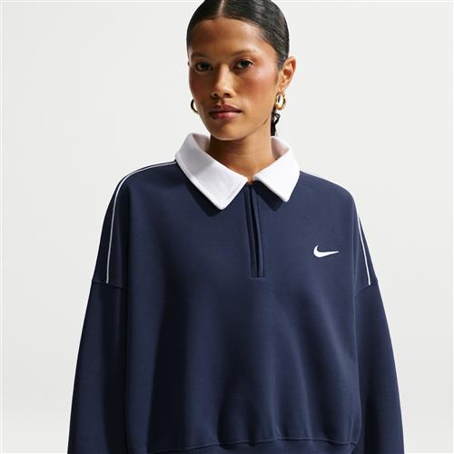 Nike -sweatshirt med 1/4 lynlås til kvinder - blå