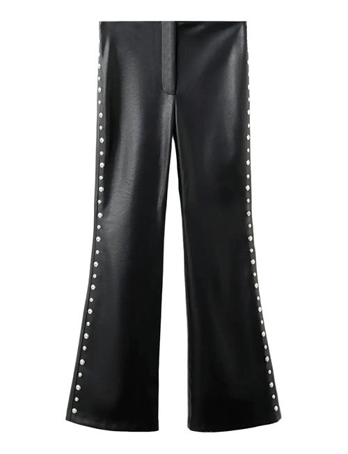 Mango | Studded Faux-Leather Trousers | 36