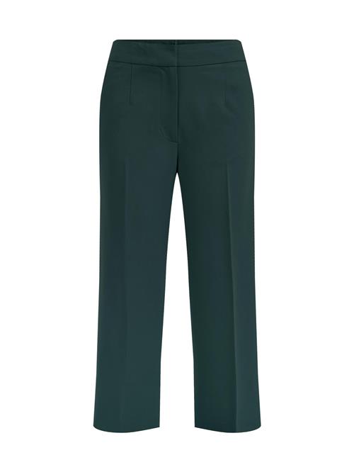 WE Fashion Bukser med fals  mørkegrøn