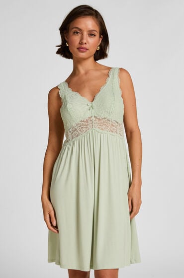 Hunkemöller Natkjole Nora Lace Grøn