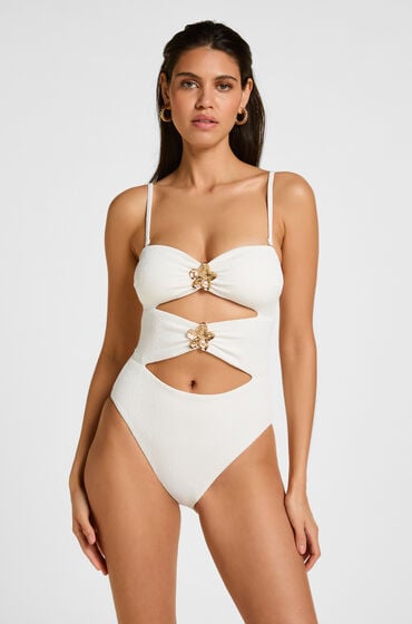 Hunkemöller Badedragt Crinkle Hvid