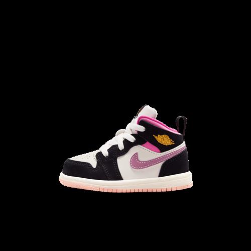 Jordan 1 Mid SE-sko til babyer/småbørn - sort