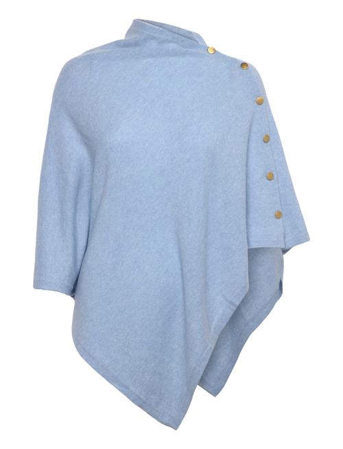 Davida Cashmere | Poncho Gold Buttons | ONE SIZE