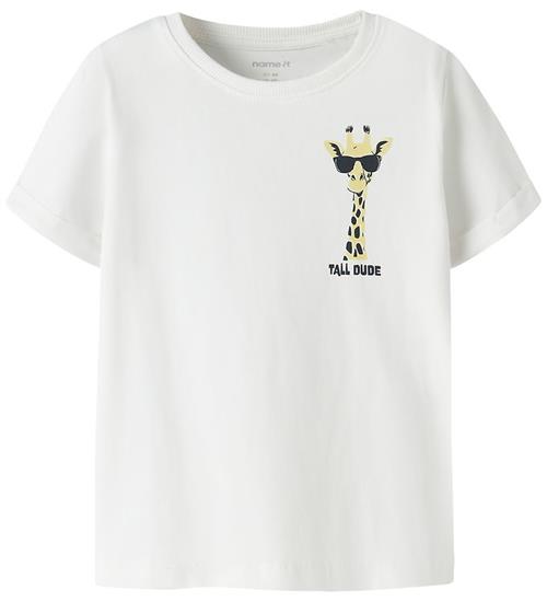Name It T-shirt - NmmVux - Bright White/Giraffe