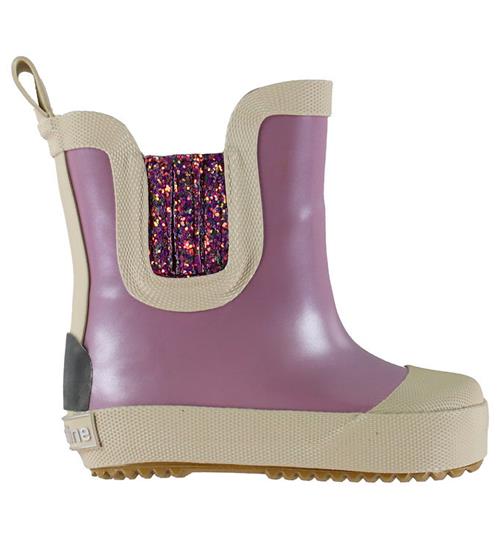 Mikk-Line Gummistøvler - Wellies Short Metallic - Mauve Shadows