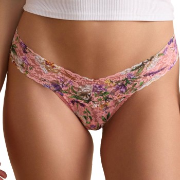 Hanky Panky Trusser 2P Printed Original Rise Thong Blomstret nylon One Size Dame