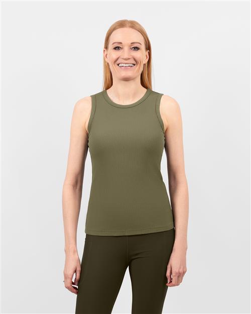 Iris Dusty Green Ribbed Tank Top