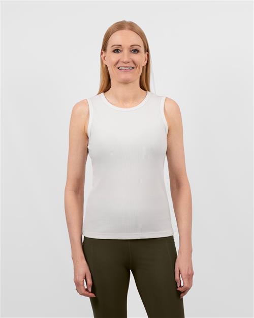 Iris Off-White Ribbed Tank Top