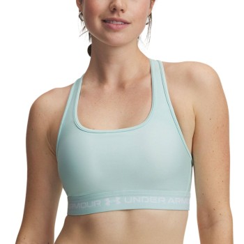 Under Armour BH Mid Crossback Sport Bra Mintgrøn polyester Large Dame