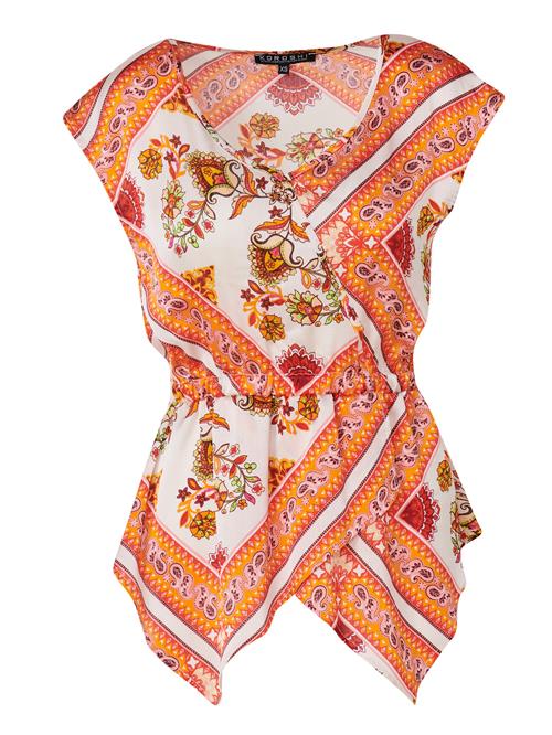 Se KOROSHI Bluse  orange / abrikos / rød / hvid hos About You