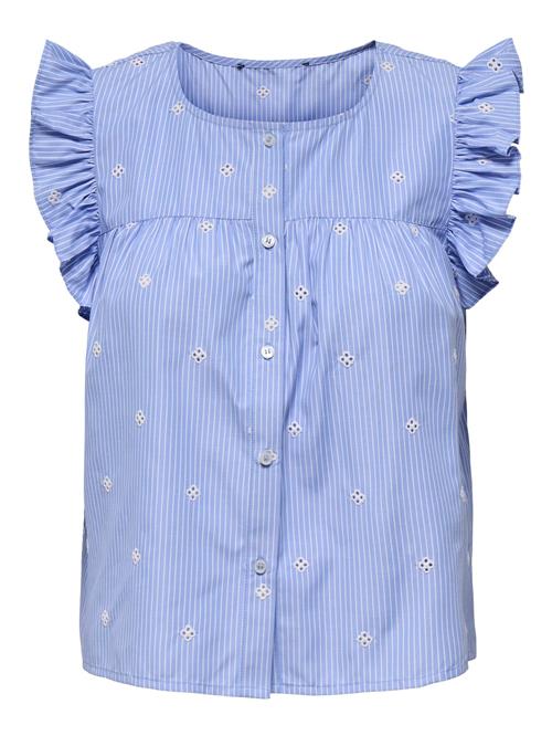 ONLY Bluse 'Amanda'  blå / hvid