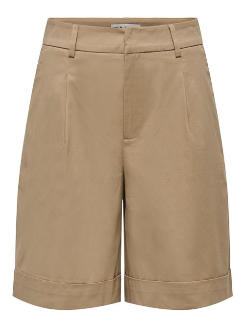 ONLY Bukser med lægfolder 'ONLRosalie'  lysebrun