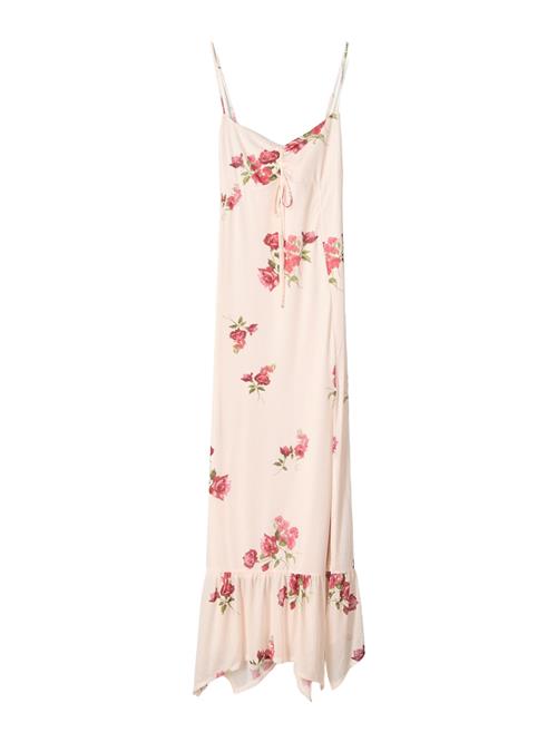 Bershka Sommerkjole  grøn / pink / lyserød
