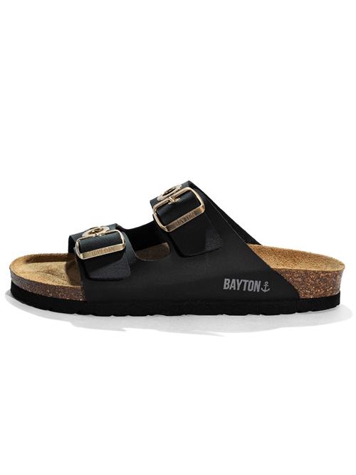 Bayton Pantoletter 'JANNY'  brun / guld / sort