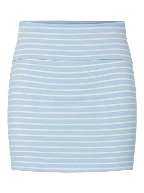 PIECES Nederdel 'PCMonique'  pastelblå / hvid
