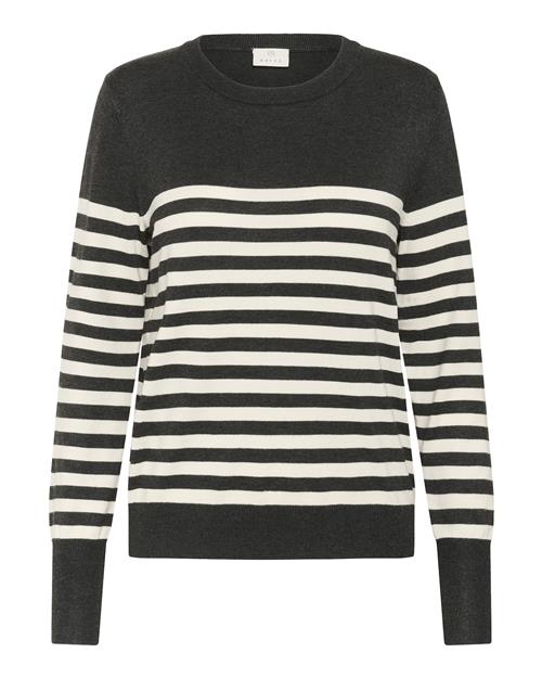 Kaffe Pullover 'KALizza'  grå-meleret / hvid