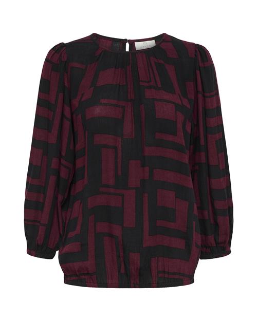 Kaffe Bluse 'KALorina'  vinrød / sort