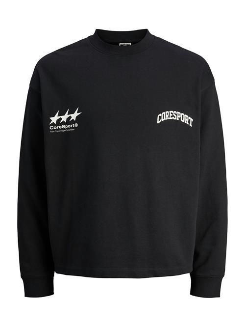 JACK & JONES Sweatshirt 'JCOSignal'  sort / hvid