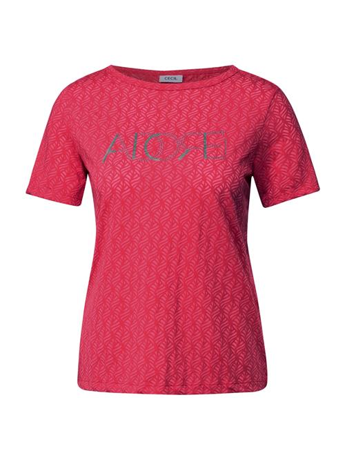 CECIL Shirts 'Adore'  smaragd / pitaya / rød / sølv