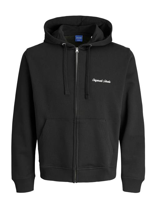 JACK & JONES Sweatjakke 'JORNorrebro'  sort / hvid