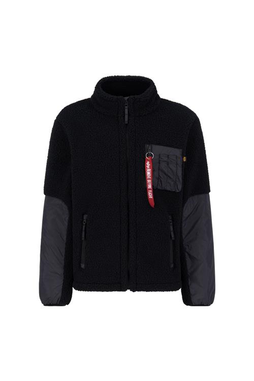 ALPHA INDUSTRIES Overgangsjakke 'Sherpa Zip'  sort