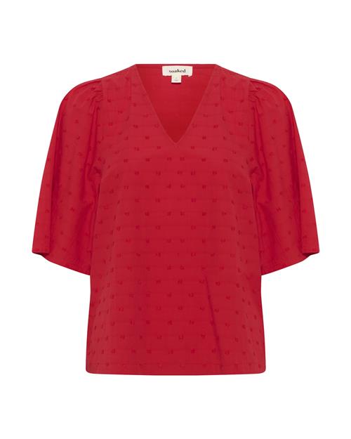 SOAKED IN LUXURY Bluse 'Sunela Felisia'  rød