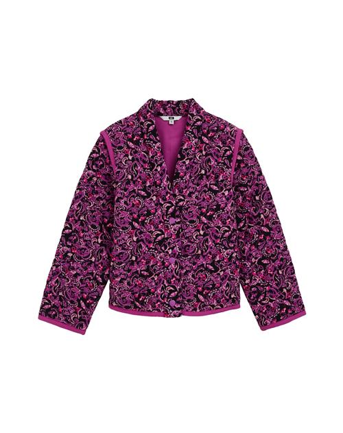 WE Fashion Overgangsjakke  lilla / pink / sort