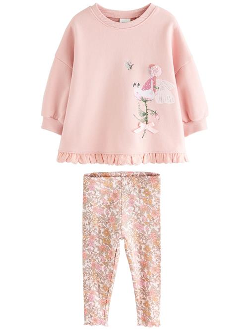 Next Sæt  mørkegrøn / lyseorange / lys pink / hvid