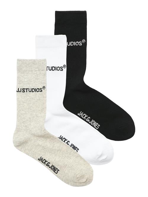 JACK & JONES Sokker 'JACSOHO'  lysegrå / sort / hvid