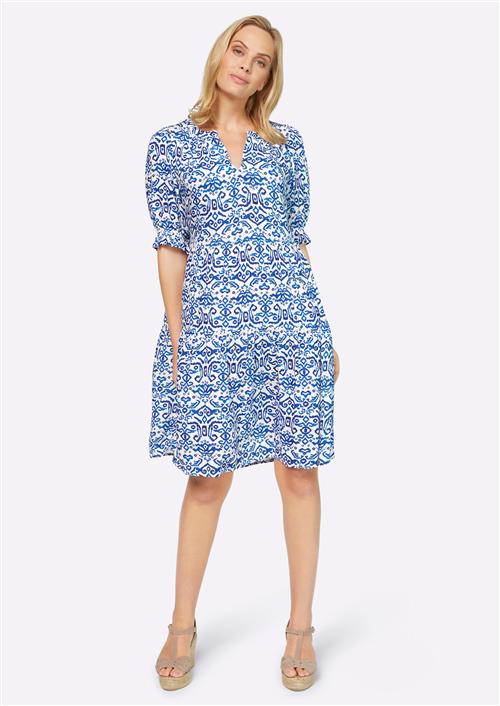 heine Kjole  royalblå / hvid