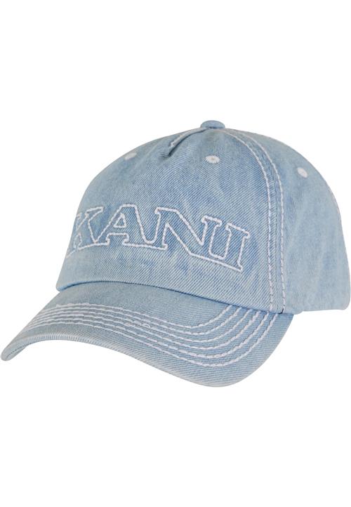 Karl Kani Hætte  blue denim / hvid