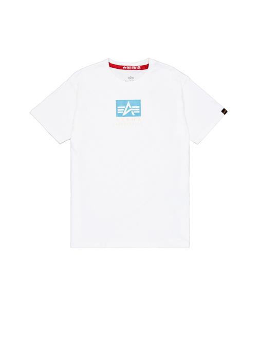 ALPHA INDUSTRIES Bluser & t-shirts 'Satin'  lyseblå / hvid