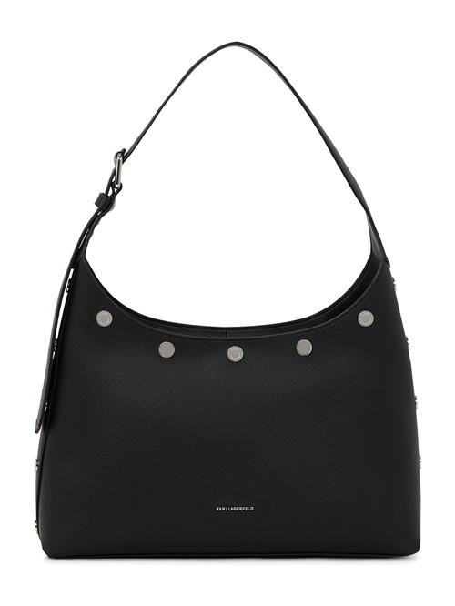 Karl Lagerfeld Skuldertaske 'Rocky Marais'  sort / sølv