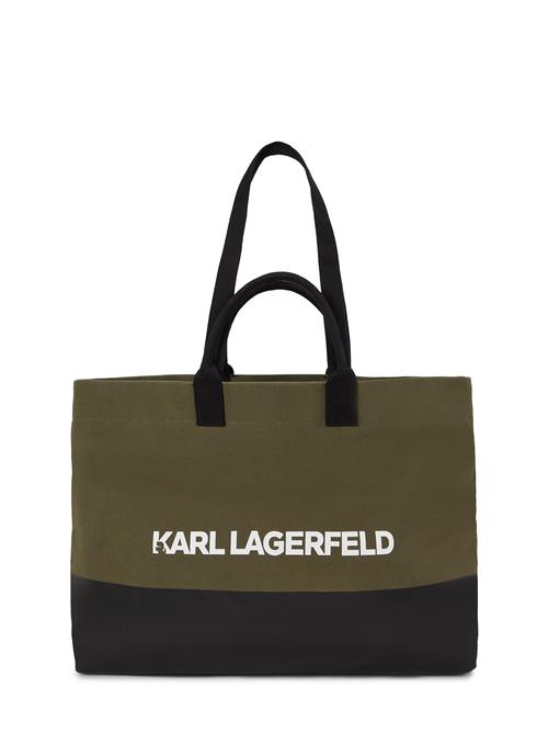 Karl Lagerfeld Shopper 'ESSENTIAL'  oliven / sort / hvid