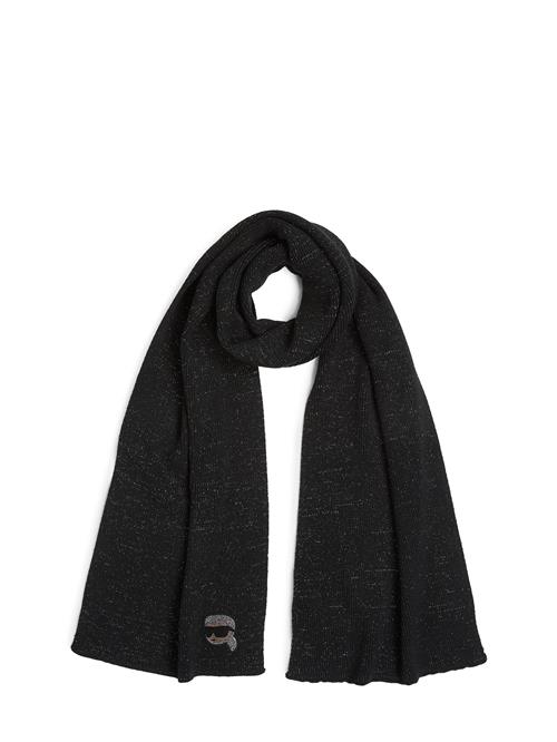 Karl Lagerfeld Sjal  beige / sort / sølv