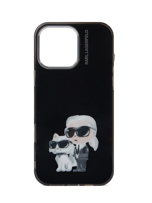 Karl Lagerfeld Smartphone-etui 'iPhone 16 Pro Max'  lysebeige / sort / offwhite