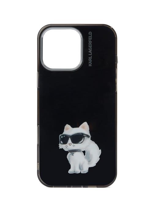 Karl Lagerfeld Smartphone-etui 'iPhone 16 Pro Max'  lysegrå / sort