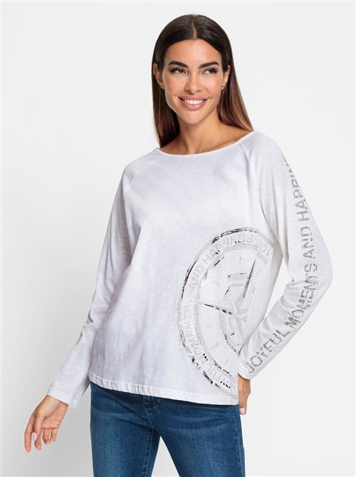 heine Shirts  grå / hvid