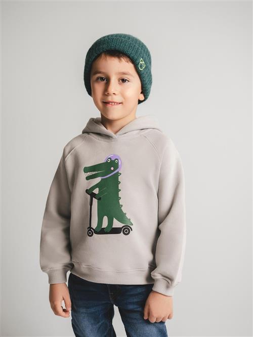 SATURNDAY Sweatshirt 'Krokodil Scooter'  grå