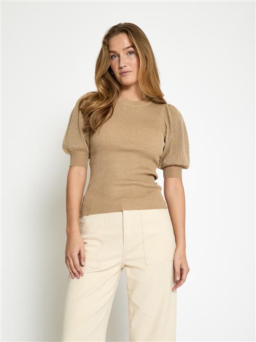 minus Pullover 'Fine'  sand / guld