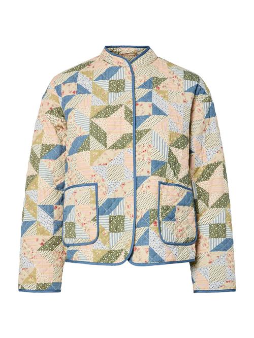 PIECES Overgangsjakke 'PCRikke'  beige / royalblå / grøn / lyserød