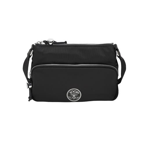 JOOP! Jeans Skuldertaske 'Lietissimo 1.0 Jasmina'  sort / hvid